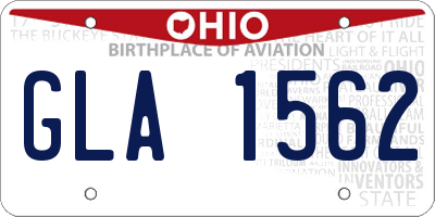 OH license plate GLA1562