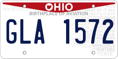 OH license plate GLA1572