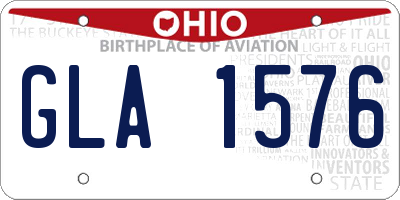 OH license plate GLA1576