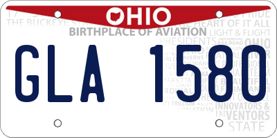 OH license plate GLA1580