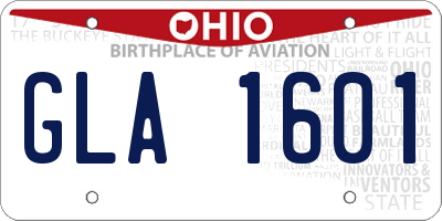 OH license plate GLA1601