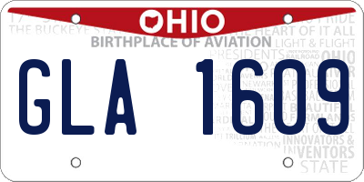 OH license plate GLA1609