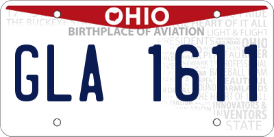 OH license plate GLA1611