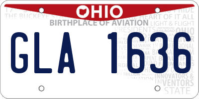 OH license plate GLA1636