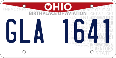 OH license plate GLA1641