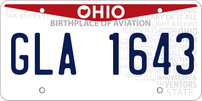 OH license plate GLA1643