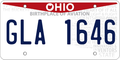 OH license plate GLA1646