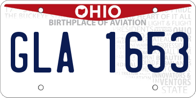 OH license plate GLA1653