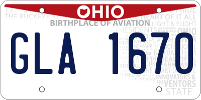 OH license plate GLA1670