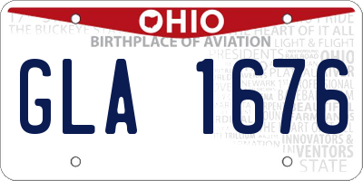 OH license plate GLA1676