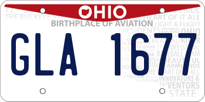 OH license plate GLA1677