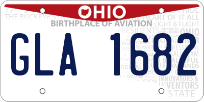 OH license plate GLA1682