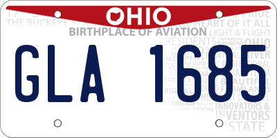 OH license plate GLA1685
