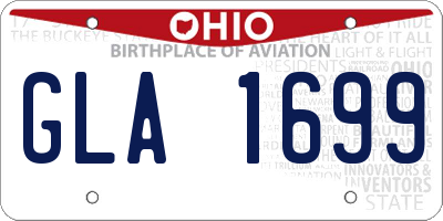 OH license plate GLA1699