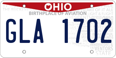 OH license plate GLA1702