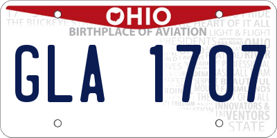 OH license plate GLA1707