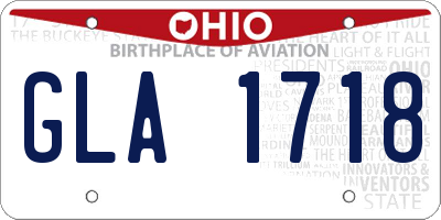 OH license plate GLA1718
