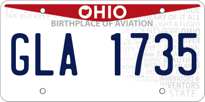 OH license plate GLA1735