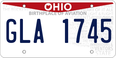 OH license plate GLA1745