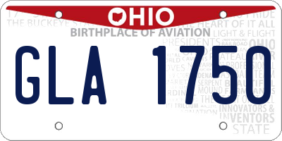 OH license plate GLA1750