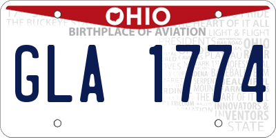 OH license plate GLA1774