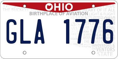 OH license plate GLA1776