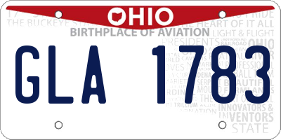 OH license plate GLA1783