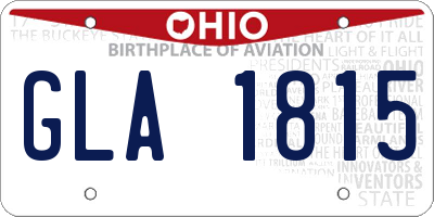 OH license plate GLA1815