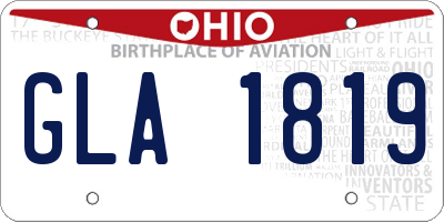 OH license plate GLA1819