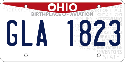 OH license plate GLA1823