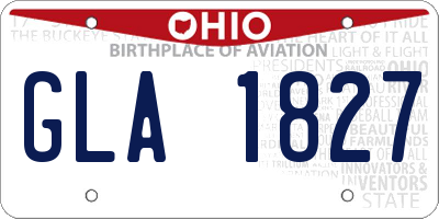 OH license plate GLA1827