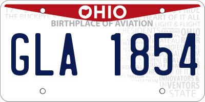 OH license plate GLA1854