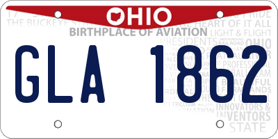 OH license plate GLA1862