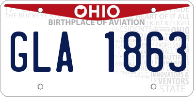 OH license plate GLA1863