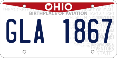 OH license plate GLA1867