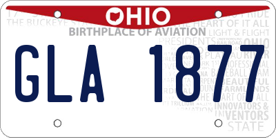 OH license plate GLA1877