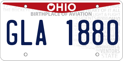 OH license plate GLA1880
