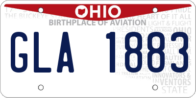 OH license plate GLA1883