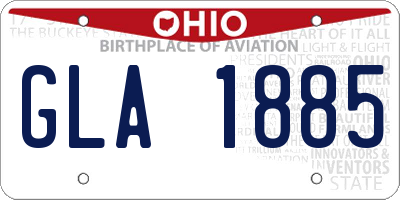 OH license plate GLA1885
