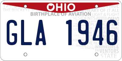 OH license plate GLA1946
