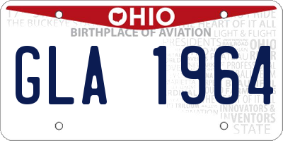 OH license plate GLA1964