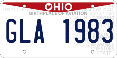 OH license plate GLA1983