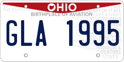 OH license plate GLA1995