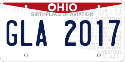 OH license plate GLA2017