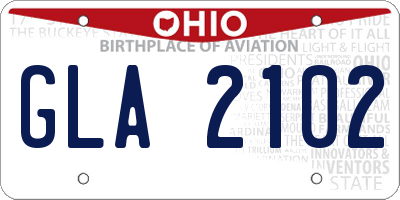 OH license plate GLA2102
