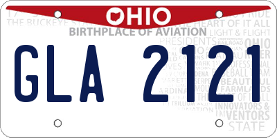 OH license plate GLA2121