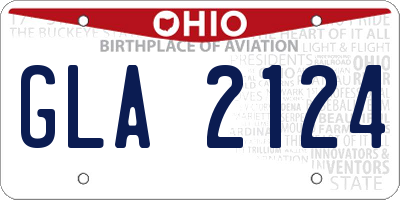 OH license plate GLA2124