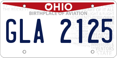 OH license plate GLA2125