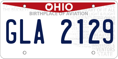 OH license plate GLA2129