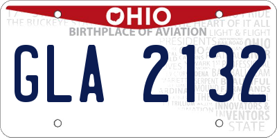 OH license plate GLA2132